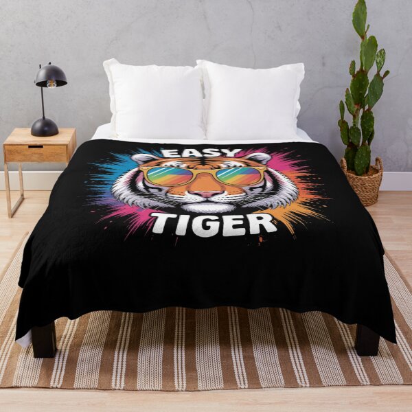 Item preview, Easy Tiger Funny Tiger Pun Saying joke Animal humor designed and sold by snowry.