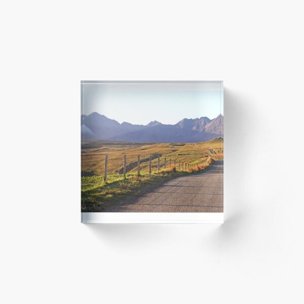 The Road to the Cuillin, Skye Acrylic Block