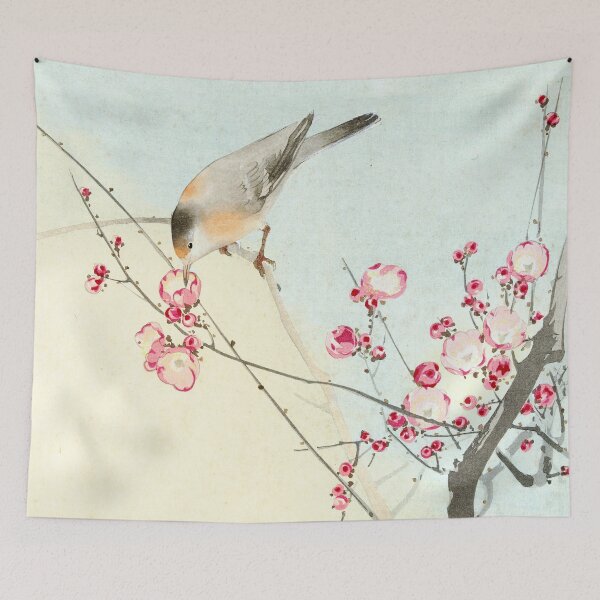 Item preview, Small bird on twig -homage to Koson designed and sold by anni103.