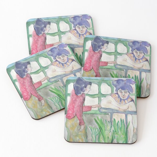 Item preview, Two Sisters, sisterhood, friendship, womanhood watercolour painting designed and sold by LadyMiloShop.