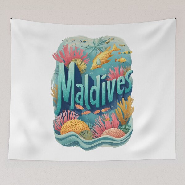 Item preview, Maldives – Colorful Corals & Tropical Fish Design designed and sold by Meiersbeste.