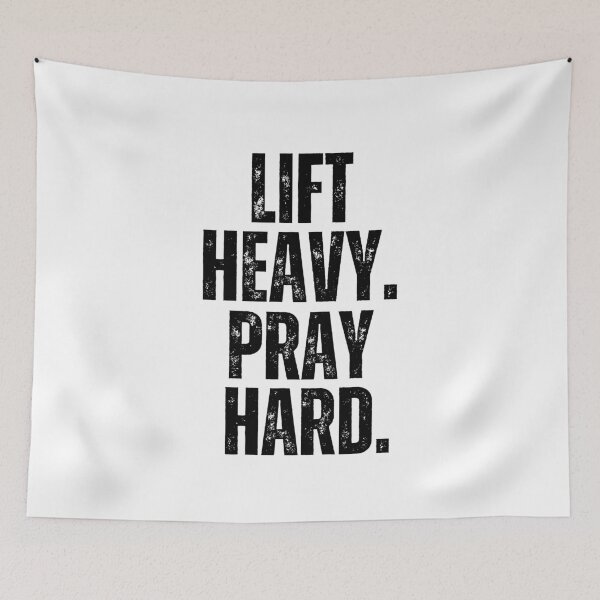 Item preview, Lift Heavy Pray Hard Christian Weight Lifter cool gym designed and sold by snowry.