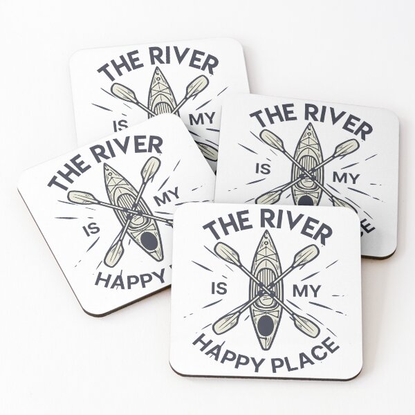 Item preview, The river is my happy place kayaking outdoor paddling lifestyle sport designed and sold by HumansStuck12.