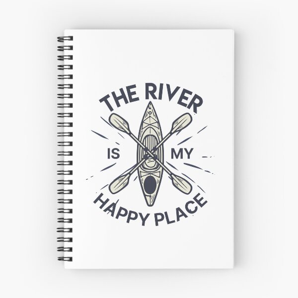Item preview, The river is my happy place kayaking outdoor paddling lifestyle sport designed and sold by HumansStuck12.