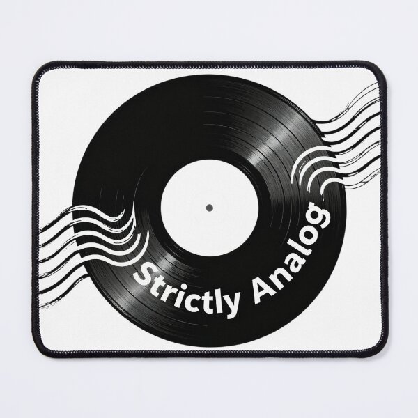 Item preview, Strictly Analog Vinyl Record Retro Music Design designed and sold by Pogglecards.