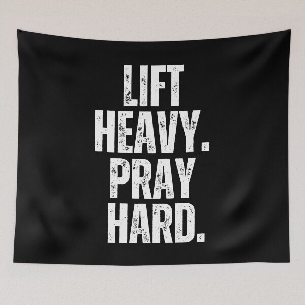 Item preview, Lift Heavy Pray Hard Christian Weight Lifter cool workout designed and sold by snowry.