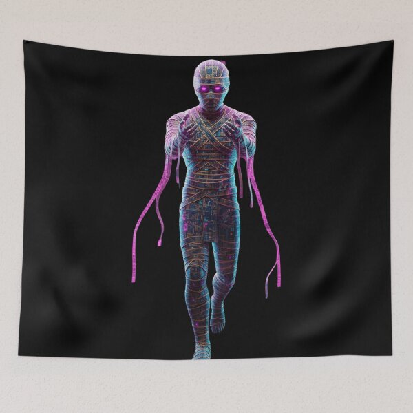 Item preview, Mummy Glitch Art – Cyberpunk Ancient Horror designed and sold by trend-forge.