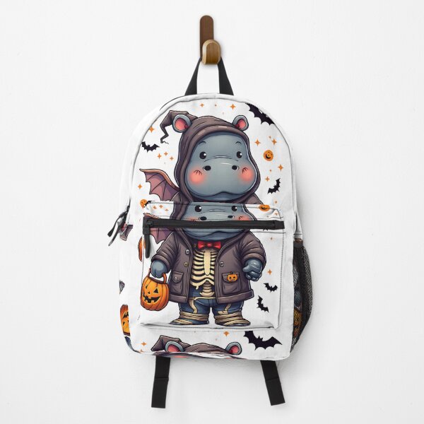 Item preview, Cute Hippo Halloween Bat Skeleton Costume Funny Spooky Art designed and sold by ArtDesignTp.
