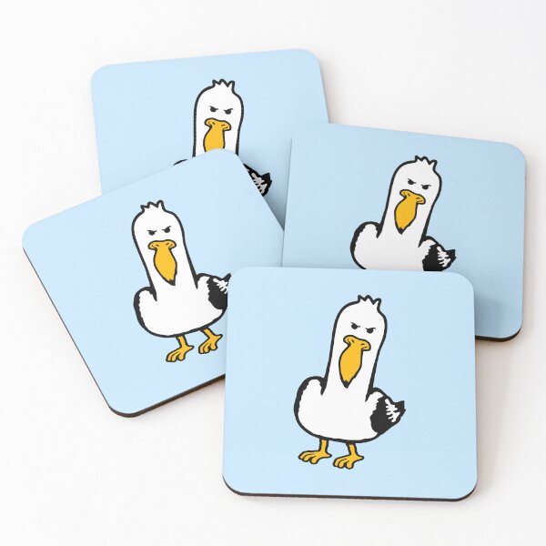 Item preview, Seagull Evil Duck Bird Smile Mean Evil Mad Funny designed and sold by shirt-o-mat.