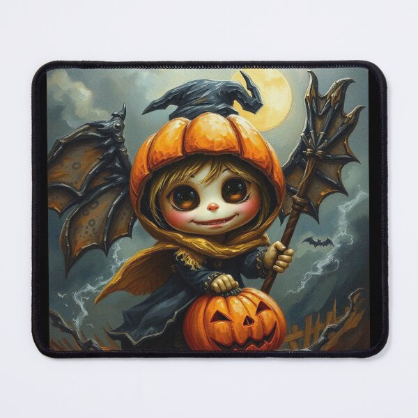 Item preview, Halloween Cute Pumpkin child character art illustration kawaii trick or treat designed and sold by Vintage Designs +.