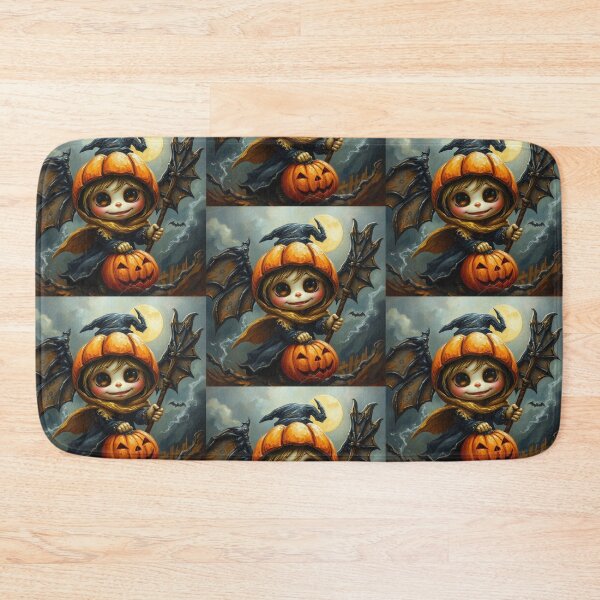 Item preview, Halloween Cute Pumpkin child character art illustration kawaii trick or treat designed and sold by Vintage Designs +.