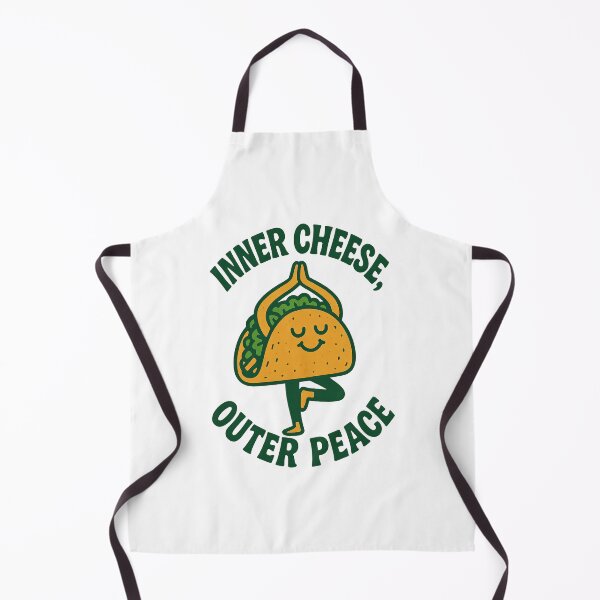 Item preview, Zen Taco Cartoon Illustration – Inner Cheese Outer Peace – Funny Food Pun with Yoga Pose Design designed and sold by C.Kav.Art.
