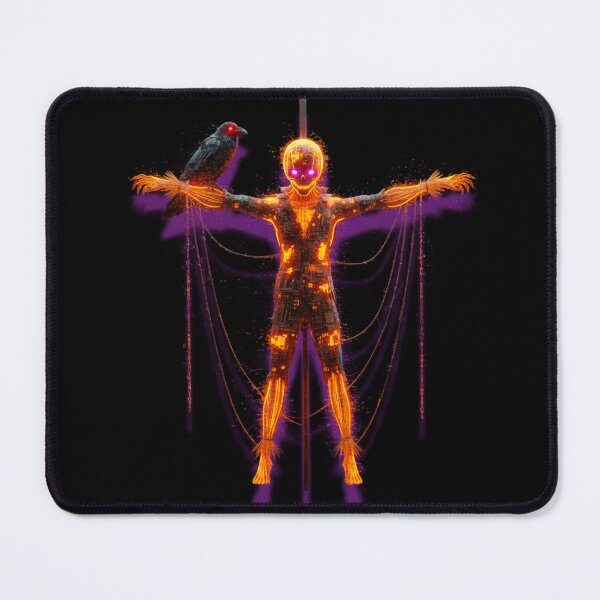 Item preview, Scarecrow Glitch Art – Cyberpunk Halloween Horror designed and sold by trend-forge.