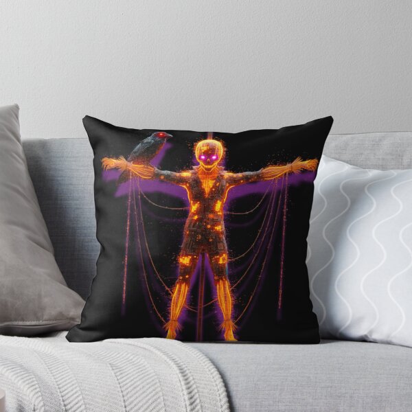 Item preview, Scarecrow Glitch Art – Cyberpunk Halloween Horror designed and sold by trend-forge.