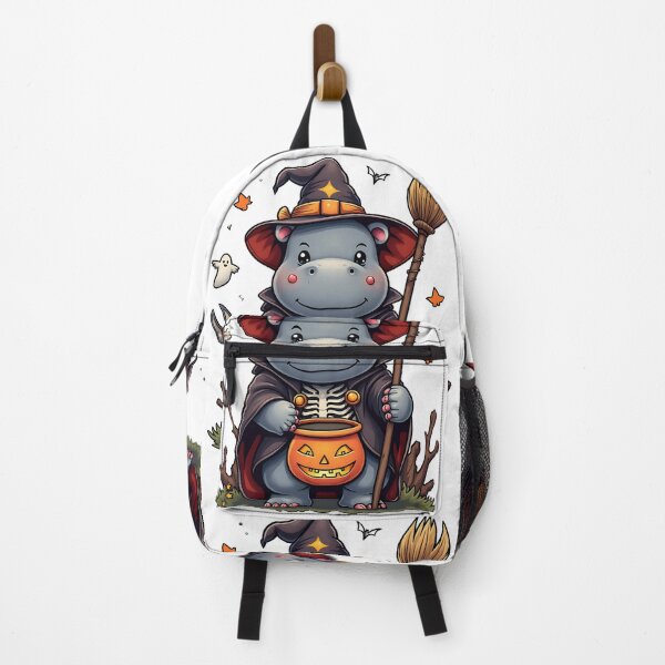 Item preview, Cute Hippo Halloween Witch Costume Pumpkin Funny Spooky Art designed and sold by ArtDesignTp.