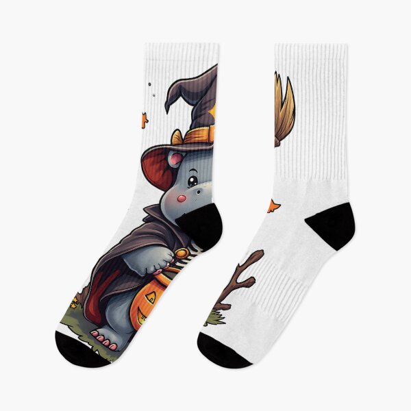 Item preview, Cute Hippo Halloween Witch Costume Pumpkin Funny Spooky Art designed and sold by ArtDesignTp.