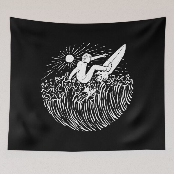 Item preview, Silueta de surfista de playa masculina blanca clásica de verano designed and sold by easfarfdx78.