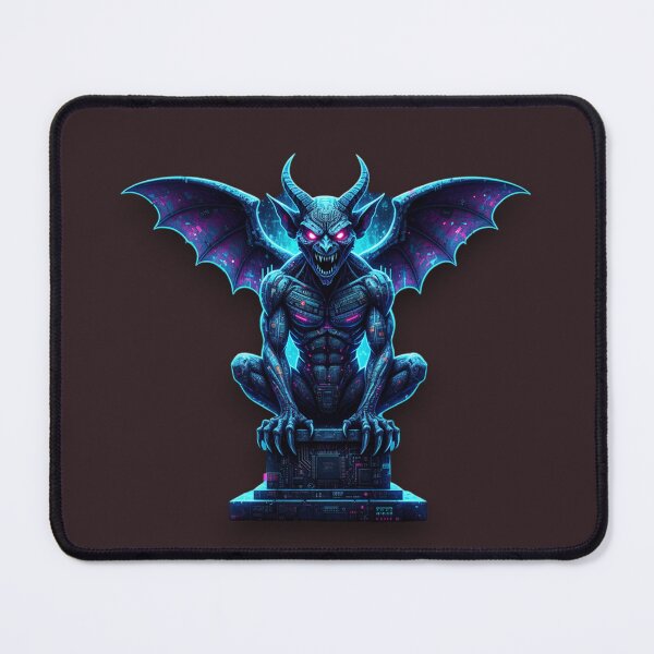 Item preview, Gargoyle Glitch Art – Gothic Cyberpunk Horror designed and sold by trend-forge.