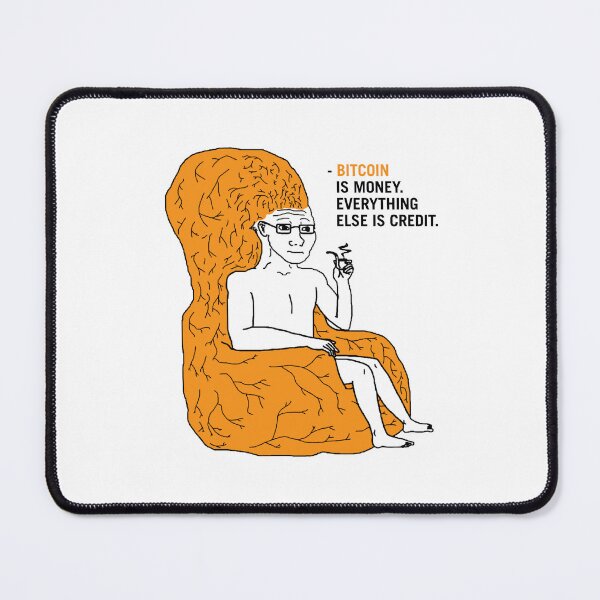 Item preview, Big Brain Wojak Bitcoin Quotes Meme designed and sold by CyberRex.