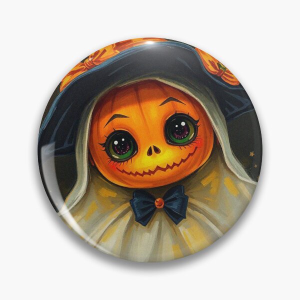 Item preview, Halloween Cute Pumpkin child character art illustration kawaii trick or treat designed and sold by Vintage Designs +.