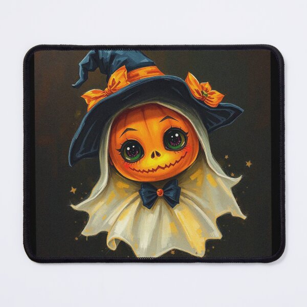 Item preview, Halloween Cute Pumpkin child character art illustration kawaii trick or treat designed and sold by Vintage Designs +.