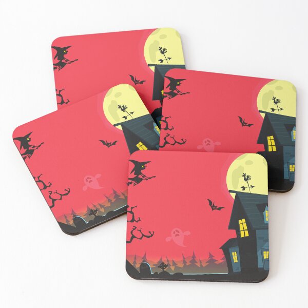 Item preview, Vintage Halloween Haunted House Witch Design designed and sold by petpuppymania.
