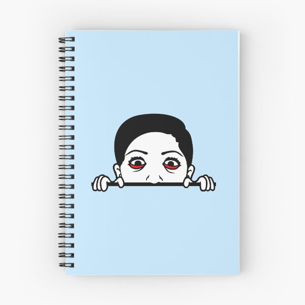 Item preview, Crazy Girl Hiding Mean Face Mad Maniac Eyes Weird designed and sold by shirt-o-mat.