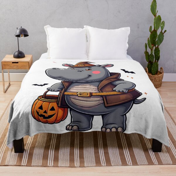 Item preview, Cute Hippo Halloween Costume Pumpkin Funny Spooky Art designed and sold by ArtDesignTp.