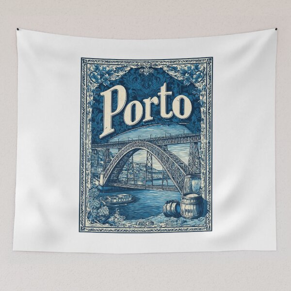 Item preview, Porto – Azulejo Design with Dom Luís I Bridge designed and sold by Meiersbeste.