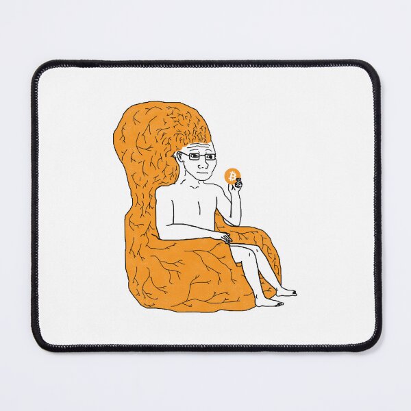 Item preview, Big Brain Wojak Bitcoin Meme designed and sold by CyberRex.
