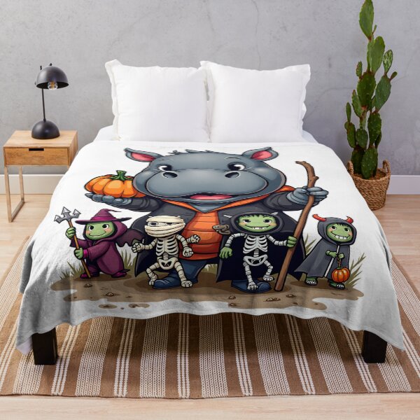Item preview, Cute Hippo Halloween Costume With Kids Trick Or Treat Spooky Art designed and sold by ArtDesignTp.