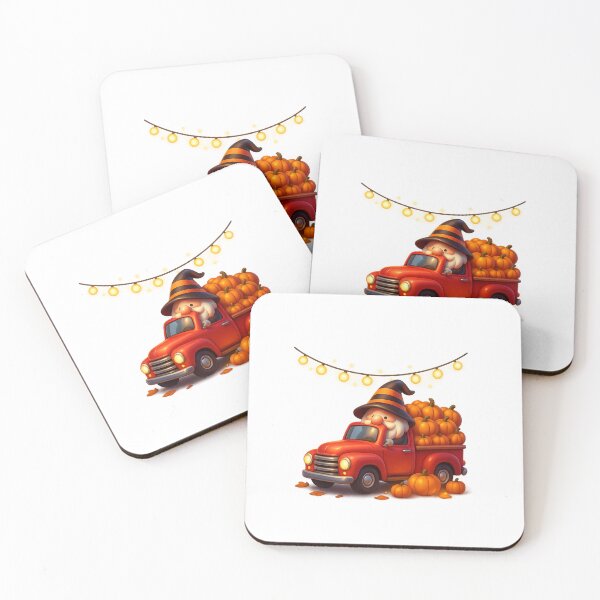 Item preview, Night Market Truck with Glowing Pumpkins – Cozy Halloween Scene designed and sold by PrintCreations9.