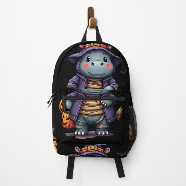 Item preview, Cute Hippo Halloween Mummy Witch Costume Pumpkin Spooky Art designed and sold by ArtDesignTp.