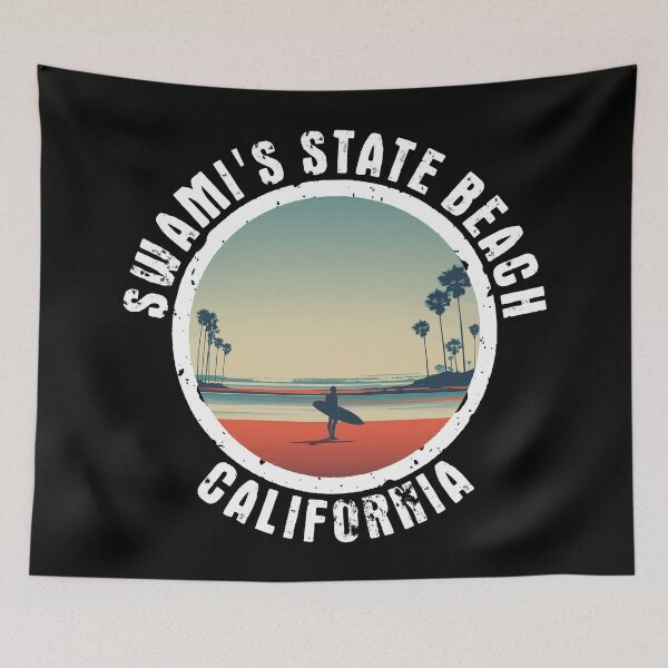 Item preview, Swami's State Beach - California (with White Lettering) designed and sold by VelvetRoom.