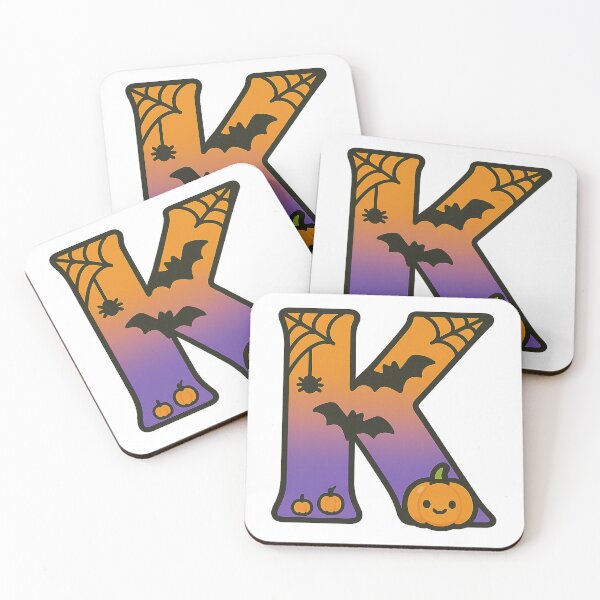 Item preview, Halloween Letter K – Cute Kawaii Cartoon with Spooky Details designed and sold by PrintCreations9.