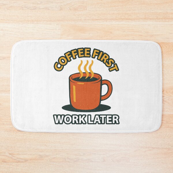 Item preview, Coffee First Work Later Funny Coffee Lover Tee designed and sold by Koony House and Field.