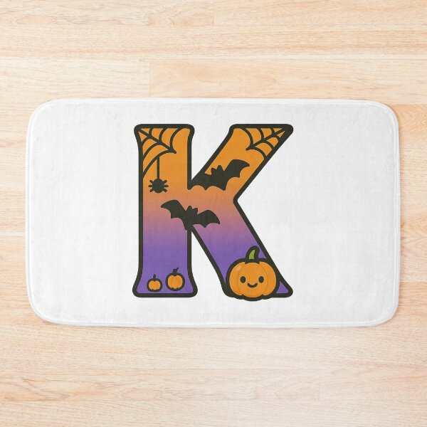 Item preview, Halloween Letter K – Cute Kawaii Cartoon with Spooky Details designed and sold by PrintCreations9.