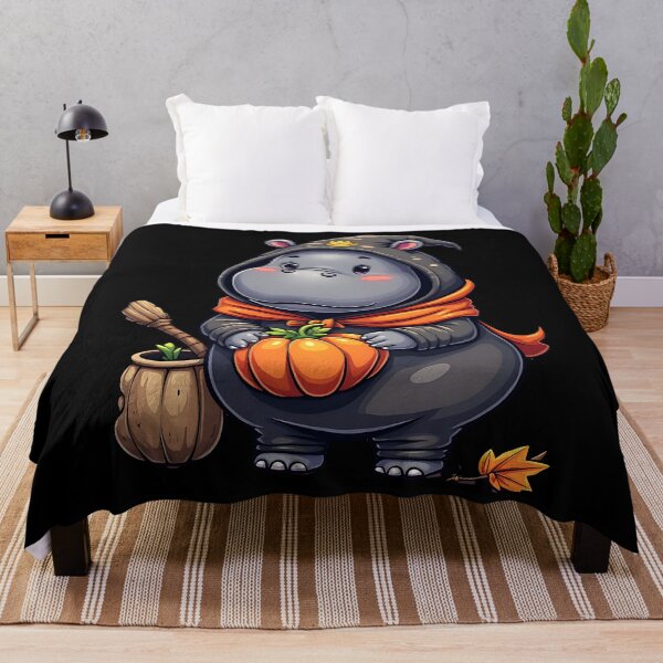 Item preview, Cute Hippo Halloween Pumpkin Costume Autumn Spooky Art designed and sold by ArtDesignTp.
