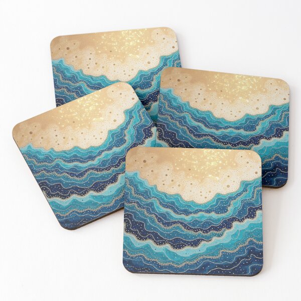 Item preview, Aboriginal Inspired Dot Art - With The Waves and Beach designed and sold by GrinGalore.