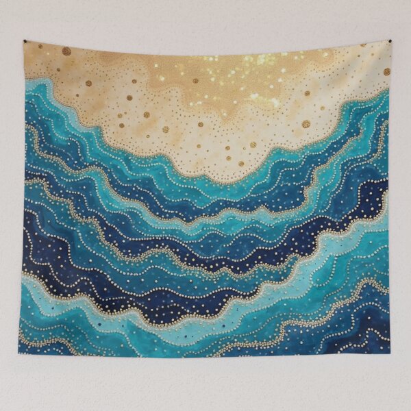 Item preview, Aboriginal Inspired Dot Art - With The Waves and Beach designed and sold by GrinGalore.