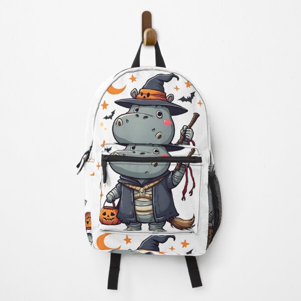 Item preview, Cute Hippo Halloween Mummy Witch Costume Pumpkin Spooky Night Art designed and sold by ArtDesignTp.