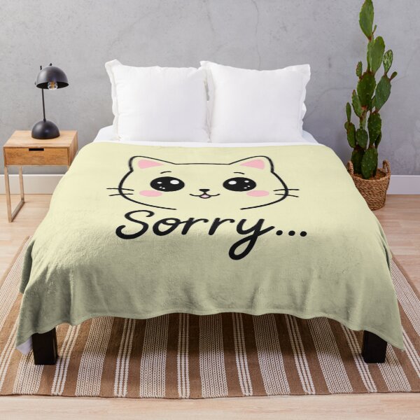 Item preview, Cute Kawaii Cat Sorry T-Shirt | Adorable Apology Kitty Face | Funny Anime Cartoon Cat Design designed and sold by KDesignCrafts.