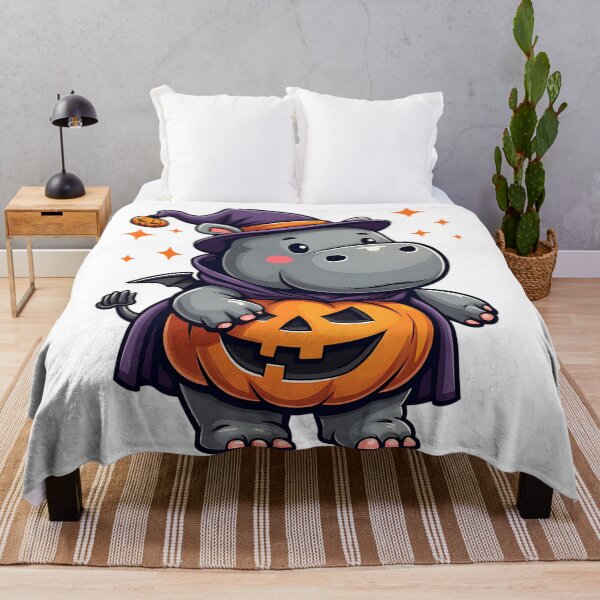 Item preview, Cute Hippo Halloween Pumpkin Costume Witch Spooky Art designed and sold by ArtDesignTp.