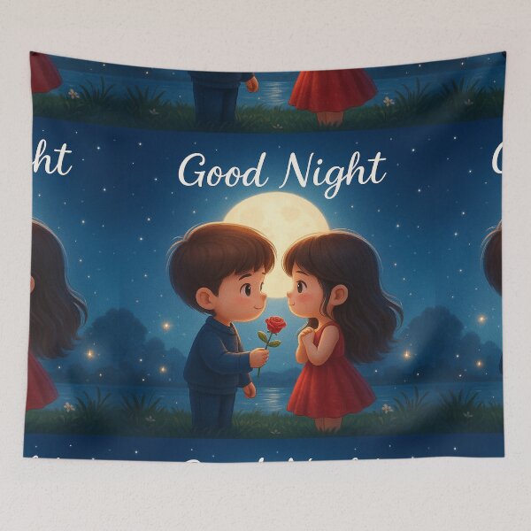 Item preview, Good Night Love – Romantic Couple designed and sold by Sadia  Jannat.