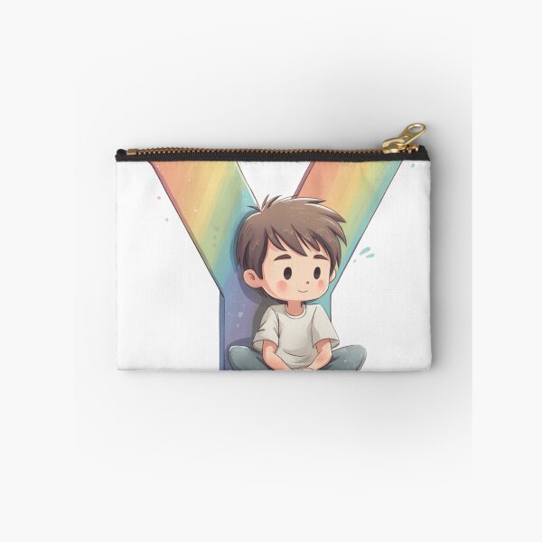 Item preview, Cute Boy Sitting in Front of Giant Letter Y Illustration designed and sold by JunsH.