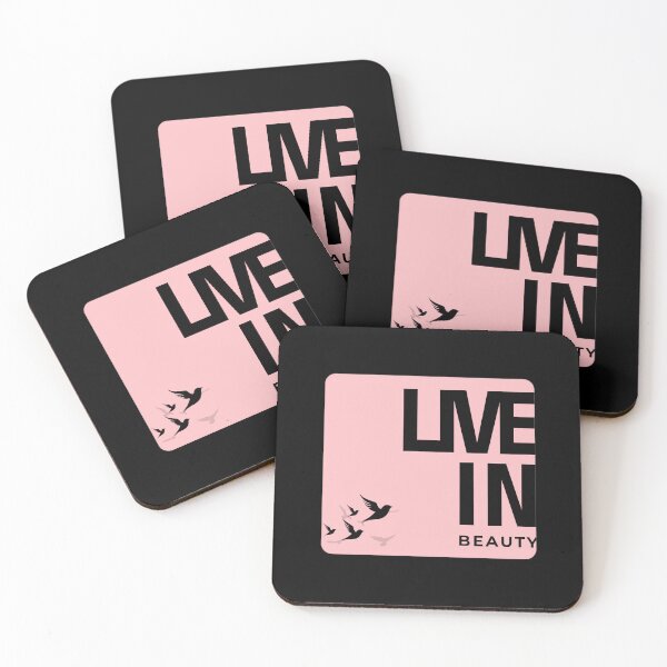 Item preview, Live in Beauty – Minimalist Quote on Pink Background designed and sold by liveinbeauty.