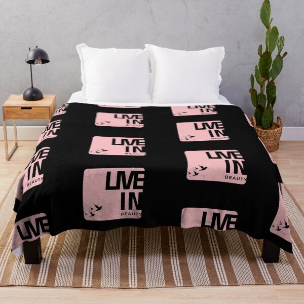 Item preview, Live in Beauty – Minimalist Quote on Pink Background designed and sold by liveinbeauty.