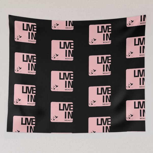 Item preview, Live in Beauty – Minimalist Quote on Pink Background designed and sold by liveinbeauty.