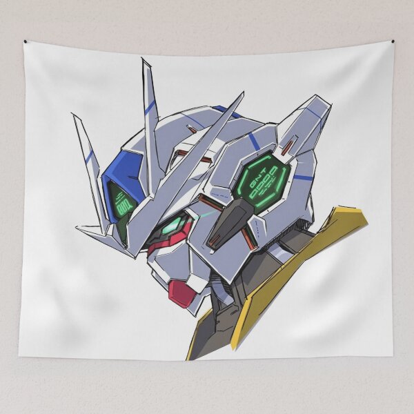 Item preview, Cyber Mecha Warrior Head – Futuristic Robot Illustration | Exia Gundam designed and sold by Dyan4.