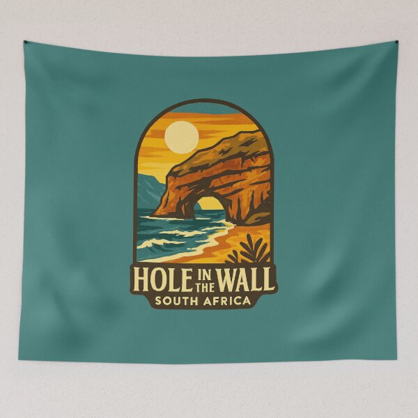 Item preview, Hole in the Wall South Africa – Wild Coast Rock Arch Sticker designed and sold by The Digital Compass.